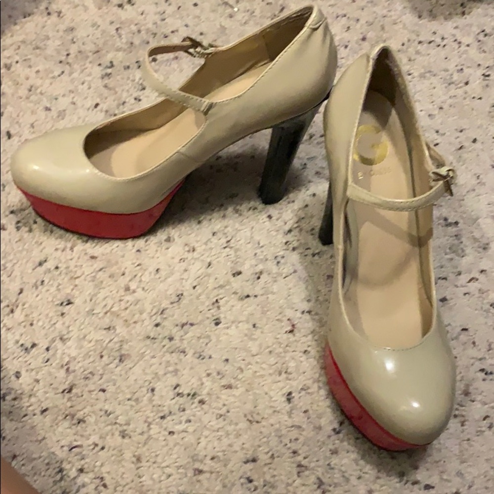Guess multi color Mary Jane pumps